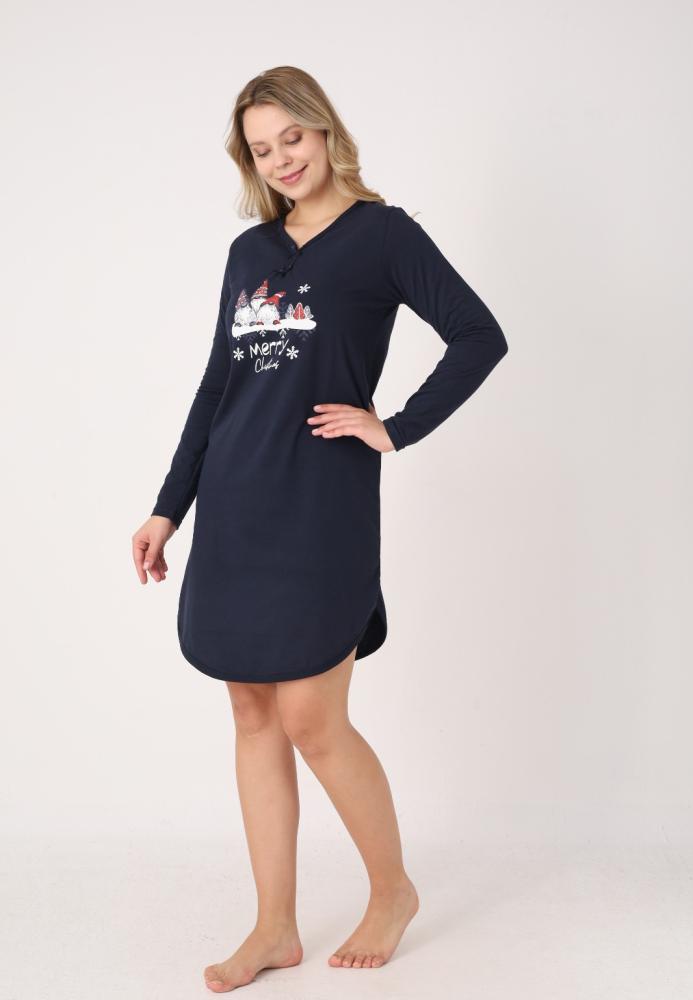 Camasa de noapte Craciun,Imprimeu Merry Christmas,En-gros